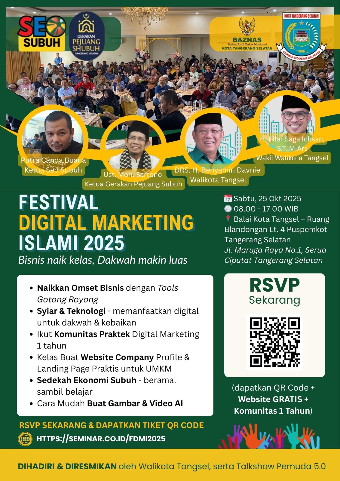 Poster Acara Besar Festival Digital Marketing Islami 2025 