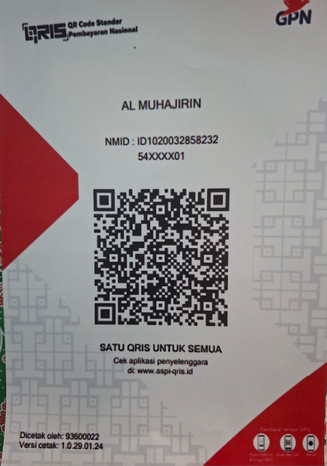 QRIS Masjid Al Muhajirin